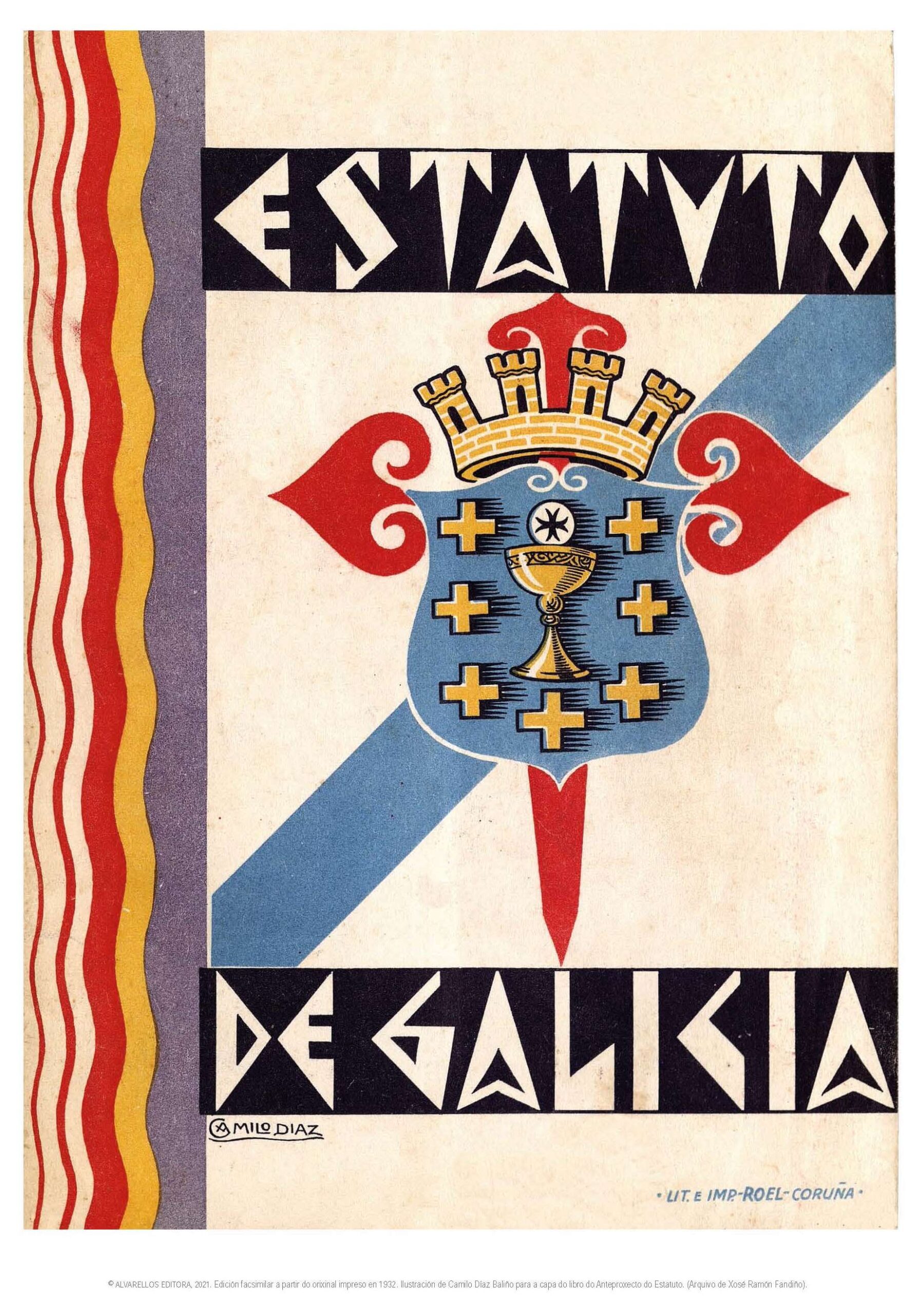 Cartel histórico de 1932: Estatuto de Galicia (facsimilar)
